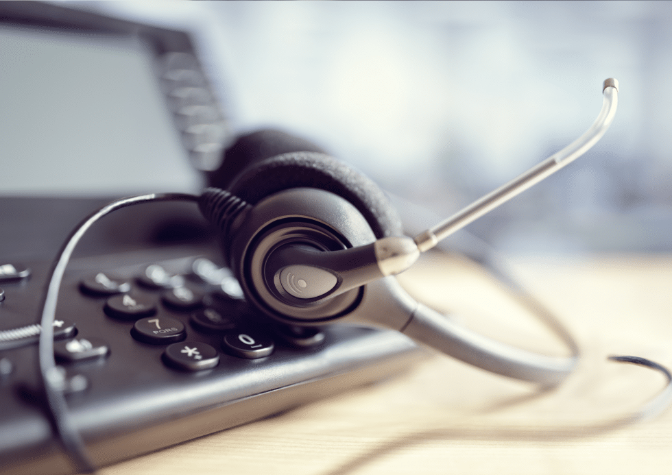 Auricular sobre telefono